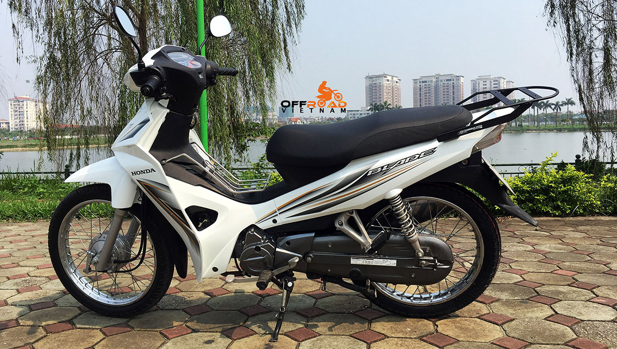 Vietnam Motorbike Hanoi Tours - Motorbike Rentals. Honda step-through moped 2015 Blade 110cc rentals in Hanoi