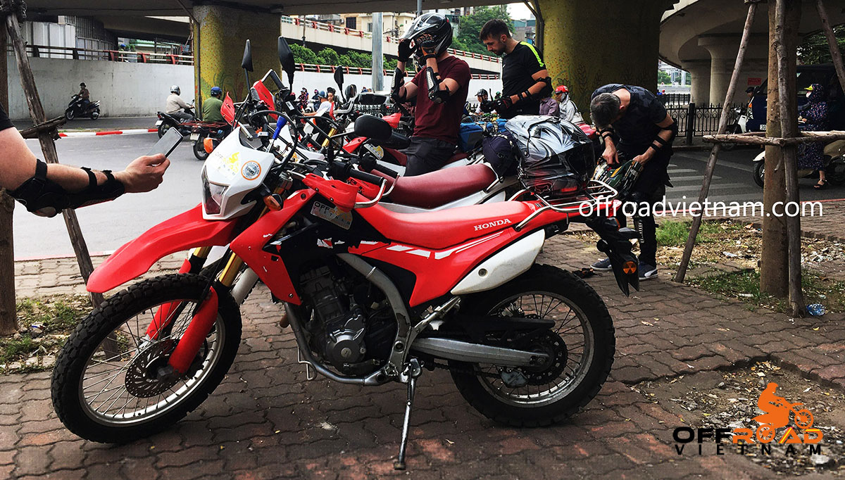 Vietnam Motorbike Hanoi Tours - Motorbike Rentals. Honda CRF250L 250cc dual enduro for rent in Hanoi.